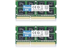 Wlizedle 16GB Kit (2x8GB) DDR3/DDR3L RAM Laptop Memory 1600MHz CL11 SODIMM, Notebook Arbeitsspeicher PC3-12800 / PC3L-12800 204-Pin 1,35V/1,5V Non-ECC Pc Speicher Upgrade für Ultrabook, Grün