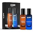 Beardo Whisky Smoke & Tsunami Perfume Combo (20 ml x 2) | Spicy, Woody - Oudh Notes of Whisky Smoke & Fresh, Aquatic Notes of Tsunami | Lasting Mens Perfume | Ideal gift for men | Christmas gift for men | Gift for men