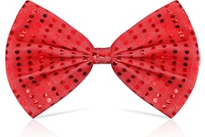 PROUSKY Green Sequin Bow Tie Shiny Metallic Bowtie with Adjustable Strap Buckle Glossy Pre-tied Bow tie for Men Bachelor Dance Hen Night Party Carnival Christmas Fancy Dress Festival Costume