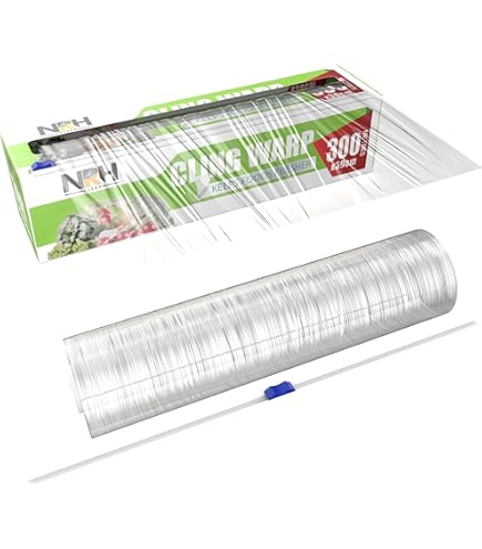 6 Rolls] 300m X 30cm Professional Cling Film With Slider Cutter - Tear Resistant, Water