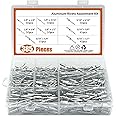 MAKINGTEC 385pcs Aluminum Blind Rivets, Pop Rivets Assortment Kit, 8 Sizes Assortment (Silver)