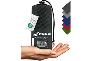Fit-Flip Śpiwór bawełniany - ultralekki śpiwór wewnętrzny 325g - cienki śpiwór podróżny - kompaktowy, mały i jedwabiście miękki - wkładka do śpiwora z przegrodą na poduszkę
