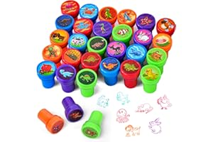 OSDUE 30 szt. różnych pieczątek, samotuszujące się stemple do sztuki i rzemiosła, idealne wypełnienie torebek na imprezę, łupy lub nagrody, pieczątki nauczyciela