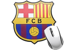 FRIENDLY LICENSE FC Barcelona - Alfombrilla para Ratón - Base de Goma Antideslizante - Ideal para Gaming - Forma de Escudo de Club de Futbol - Producto Oficial FC Barcelona