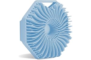 JUNBAOYYDS Körperbürste aus Silikon, Badebürste Dusche Duschbürste,Silikon Weichpelz Badebürste, Weiche Borsten und Sanftes Peeling, perfekt für Frauen, Männer (blau)