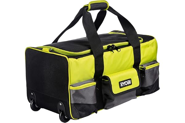 RYOBI - Sac de Transport à Outils RSSLTB2 – Grande Capacité, Multiples Compartiments, Sangle Épaule – Idéal Chantier, Garage, Déplacement Outils