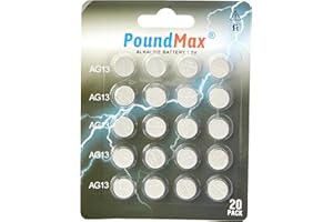 PoundMax® 20 x Super AG13 G13 SR44 LR44 A76 V13GA PX76A 357 alkaliczne baterie guzikowe