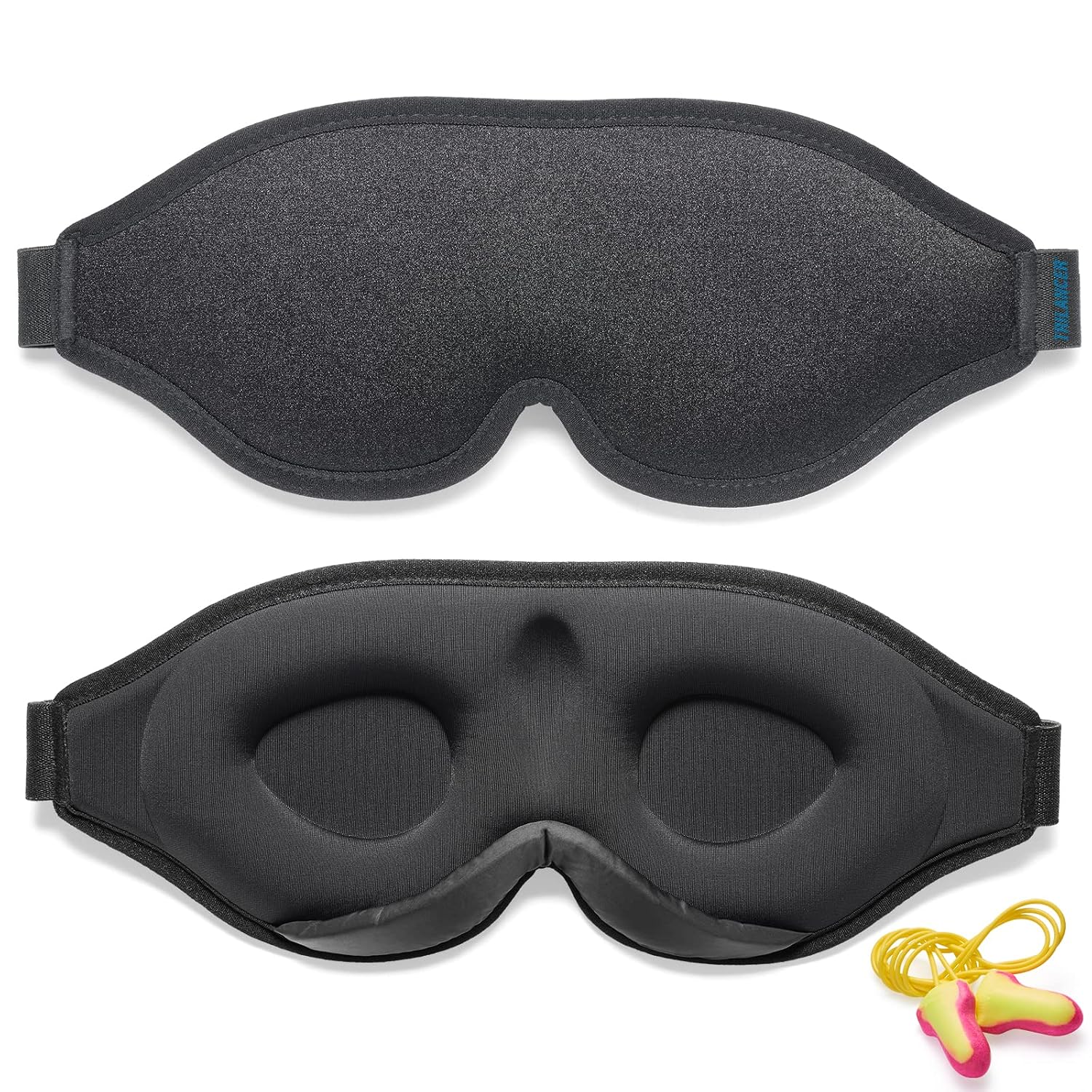 2026 Innovatief Slaapmasker voor Mannen en Vrouwen, 100% Lichtblokkerend Ontwerp Oogmasker om te Slapen, een Dutje te Doen, Mediteren, Reizen (Zwart)