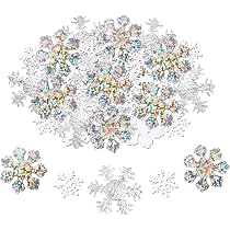 Confetti A Fiocco Di Neve Per Decorazioni Natalizie - 1200 Pezzi In Argento E Oro, 2 Misure