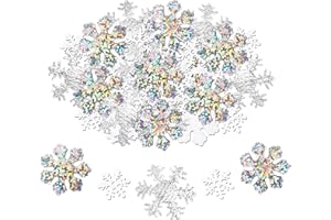 HOWAF 300 Stück Schneeflocken Konfetti Weiß Weihnachten Winter deko Schneeflocke Konfetti Weihnachten Tischdeko Streudeko für Weihnachtsdeko Silvester Winter Frozen Party Geburtstag