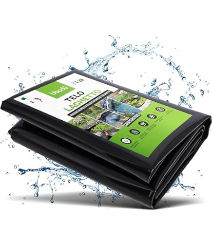 Telo Per Laghetto Nero 2x3 Metri - Telo PVC Spessore 0.2mm Per Fontane, Stagni E Giardini - Foto 2