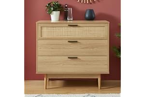 BAÏTA Cómoda Amana, Barniz y tableros de partículas, Madera, L80cm