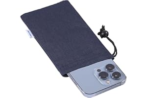 WeLohas Faraday Pouch,Radiation Protection Phone Bag,Signal Jammer Car Key Case,EMF Blocker for Cell Phone,Shielding 5G Phone Signal,RFID,WiFi,GPS.Slim 8"x 4" Pocket Wallet Size, Fits Most Phones