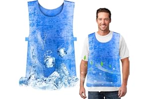 TBRFP Gilet di Ghiaccio di Raffreddamento Regolabile e Resistente al Calore Estivo, Evaporativo e Impermeabile Pva per Lavoro Estivo