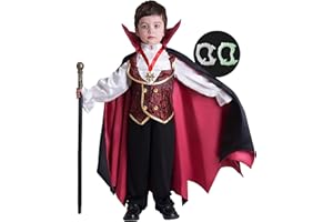 Spooktacular CreationsCostume da vampiro gotico per bambini, ideale per feste, travestimenti, giochi di ruolo e cosplay (3-4 anni)