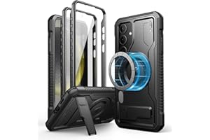 Dexnor Etui Magnetyczne do Samsung Galaxy S24 Plus, Stand + 2 Ramki + Ochrona Ekranu, MagSafe,czarny