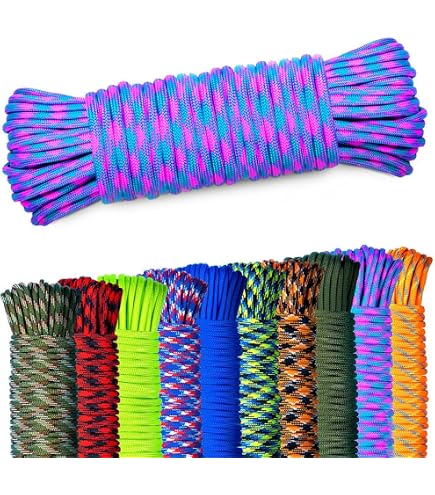 Unaibber Paracorde 40m 7 Brins Nylon – Lot 4x10m Type III 250kg, Corde Survie Camping Randonnée