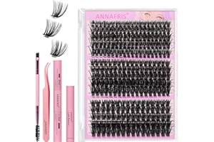 ANNAFRIS Pestañas Postizas Kit 60D+80D+100D Pestañas Pelo a Pelo 0.07mm D Curl 10-18mm Cluster Lashes Naturales DIY Pestañas(60D+80D+100D)