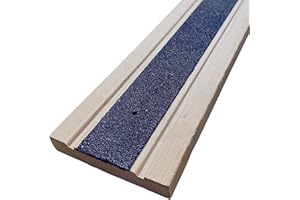 SLIPS AWAY ALL YOUR NON SLIP SOLUTIONS Non Slip Decking Strips – Anti Slip GRP Tread for Garden, Ramp, Stair & Patio – Anti Skid Safety Strips for Wood & Composite Decking for Outdoor Steps – Black 1200mm x 50mm - Slips Away