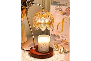 Funistree Dimmable Candle Warmer Lamp for Christmas, Secret Santa Gifts for Women Mum Friends, Advent Calendar Xmas Presents for Her Sister Grandma, Vintage Amber Lamp Candle Warmer for Jar Candles