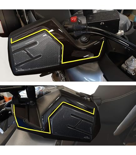 Resin Bike 3D Fender Stickers Compatible With Suzuki V-Strom 650 (2017-2021) - Yellow/Black