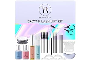 BLOOMORA Lifting Pestañas Kit Profesional, DIY Lifting Pestañas y Cejas, Dura 6-8 Semanas, 15 Usos, Kit de Laminación de Cejas 2 en 1, Lash Lift y Brow Lamination - BLK2