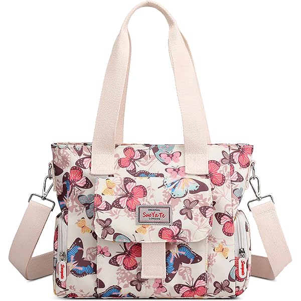 Sac Fourre-tout Réutilisable En Toile – Motifs Escargots Arc-en-ciel, Léger, Lavable, Avec Bandoulière - 6