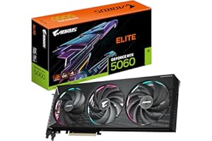 Gigabyte AORUS GeForce RTX 5060 ELITE 8G Scheda Grafica - 8GB GDDR7, 128bit, PCI-E 5.0, 2722 MHz Frequenza core, 3 x DisplayPort, 1 x HDMI, GV-N5060AORUS E-8GD