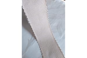 NASTRIFICIO ROSSI SAS nastro tela aida Punto Croce TULIPANO (53 mm, Ecrù)