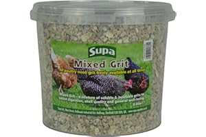 Supa Mixed Poultry Grit 3 Litre Bucket, A Mixture Of Insoluble And Soluble Grits To Assist Digestion, Egg Shell Quality And General Well Being.