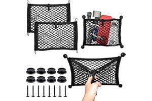 VEHIRIE Red Maletero De Coche 2 Pcs Set Camper Furgoneta Organizador Coche para Autocaravanas con 8 Tornillos De Fijación para El Interior del Coche, Camper, RV, Barcos, Van, Casa 36.5 x 25 cm