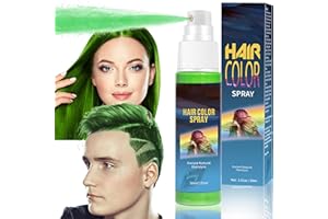 MRCUVARYAS Vernice spray per capelli, 30 ml, colore temporaneo, colore verde, colorazione naturale per capelli, temporanea, colore per capelli temporaneo, colore per capelli, lavabile, colorazioni per feste