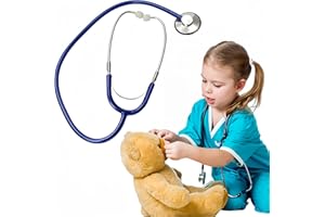 BAOSROY Kinder Stethoskop,Spielzeug Stethoskop,Metall Stethoskop Kinder,Funktionsfähiges Doppelkopf Stethoskop Spielzeug für Stethoskope Rollenspiel,Medizinische Spielzeug