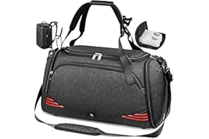 Sac de Sport Homme Femme 40L 65L Sac Voyage Weekend Sac Fitness Gym avec Compartiment Chaussures Imperméables Grand Sac Cabine pour Voyage