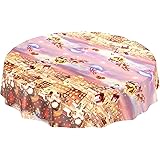 ANRO Vaxduk vaxduk bordsduk jul röd jul fest rund 140 cm