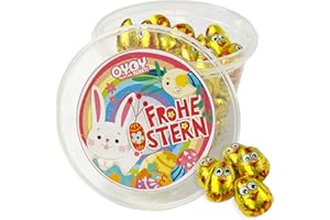 ‎OYOY OYOY goldene Osterküken I 500g in Geschenkbox I mini Oster Küken Goldfolie I kleine Ostergeschenke Schokolade I Ostergrüße I Ostern Geschenkset
