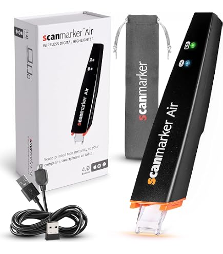 Étui Rigide ScanMarker Air/USB - Protection Anti-Chocs - Poche Filet Pour Câble Et Dongle
