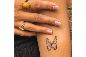 ‎INKSTER Inkster Tattoo - Feiner Schmetterling | vegane & wasserfeste Temporäre Tattoos für Erwachsene - EU-Kosmetikzertifizierte Farbe - revolutionäres 2 Wochen Tattoo | Premium Klebetattoos & Fake Tattoo