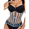 Mesh Corset Waist Trainer for Women - Underbust Corset Lace Up - Waist Cincher Shapewear - Body Shaper