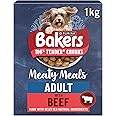 BAKERS Meaty Meals Beef Dry Dog Food 1kg, (Pack of 5)