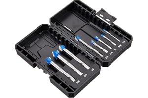 Marchio Amazon - Denali Set di punte per trapano a percussione in metallo duro, da 8 und 6 unità , Brad