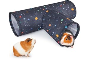 Hedgeink Tunnel a 3 Vie per Porcellini d’India e Conigli – Tunnel Lavabile per Piccoli Animali – Giocattolo e Rifugio per Criceti Chinchilla Furetti