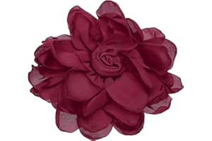 PATIKIL Rose Flower Hair Clips, Fabric Brooch Pins for Women Wedding Party Dance Dress Clothes Accessories Valentine's Day Gifts, Wine Red