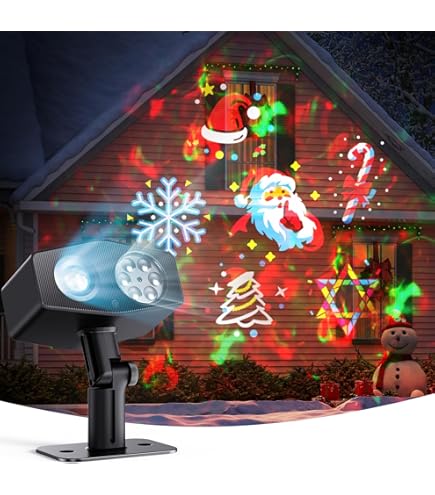 Kerstmis Projector voor Buiten, 12 Folies met 96 Patronen, Kerstprojectorlicht, Waterdicht, Led-projectielamp met Afstandsbediening en Timer, voor Kerstmis, Halloween, Buiten, Binnendecoratie