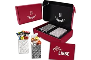 GESCHENKBOX - 24 Una pequeña alegría. Caja de regalo única con el mejor chocolate Lindt, bombones y tarjeta de felicitación