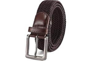BOZEVON Cinturones Elasticos Tejidos - Cinturón Elástico Tejido Trenzado para Hombre Mujere