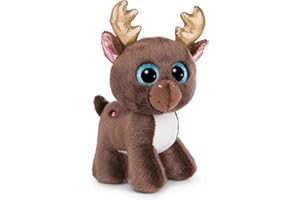 NICI GLUBSCHIS Reno Chocolate Mousse 17 cm: Animal de Peluche Suave Que se Sostiene de Pie, Juguete para Acurrucarse y Jugar, para Niños y Adultos, 49289, para Regalar, Marrón