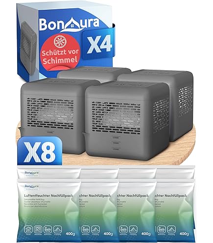 Bestlivings Luchtontvochtiger met schenktuit zonder stroom (2 x 680 g granulaat), herbruikbaar, houdt 4 maanden, voor keuken, badkamer, kelder, garage, caravan, kamerontvochtiger voor ruimtes tot 55 Bestlivings Luchtontvochtiger met schenktuit zonder stroom (2 x 680 g granulaat), herbruikbaar, houdt 4 maanden, voor keuken, badkamer, kelder, garage, caravan, kamerontvochtiger voor ruimtes tot 55