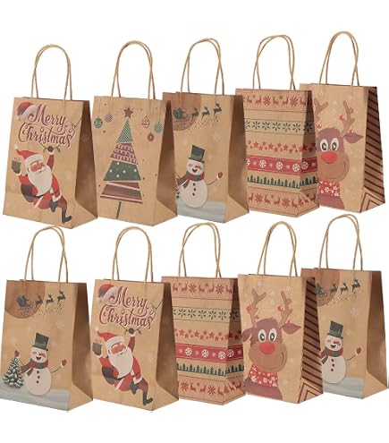 Set Di 10 Cartoline Natalizie Con Buste E Inserti - Carta Di Alta Qualità, Dorature In Rilievo, Per Auguri Personalizzati