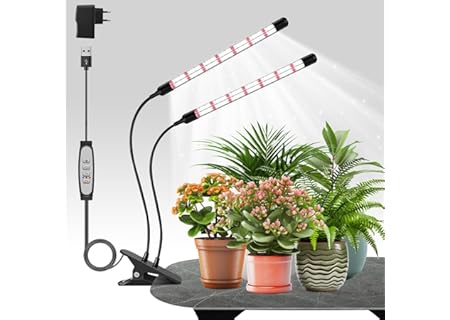 2-huvud Växtlampa LED, V-formad Växtlampa, Fullspektrum Vekstbelysning för Växter,… - Amazon Deal & Rabatt